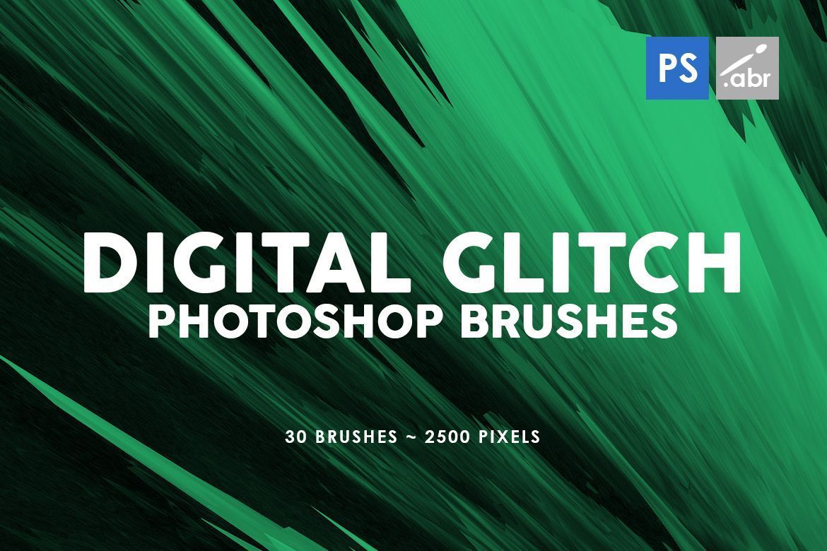 Digital Glitch Photoshop Stamp Brushes Deeezy