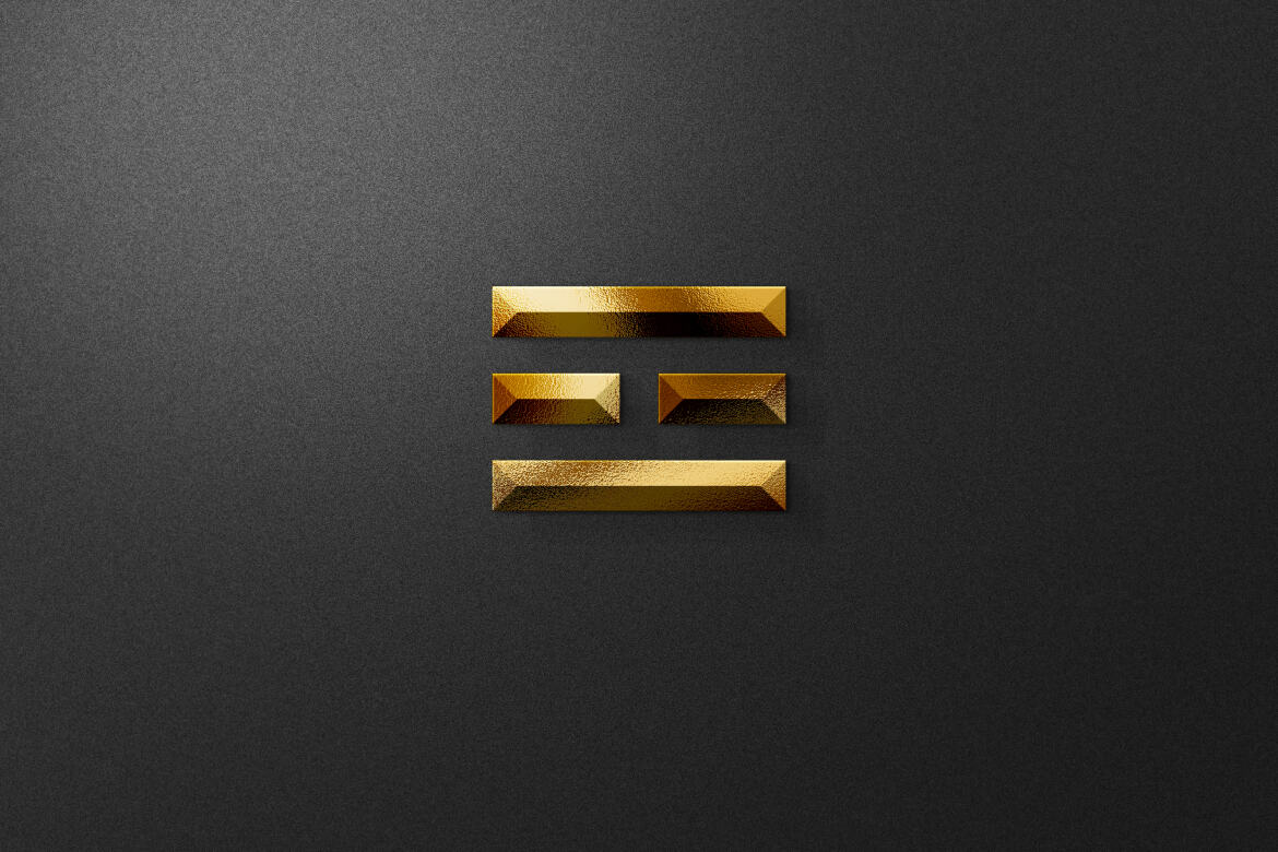 Elegant Black Gold Logo Mockup Deeezy