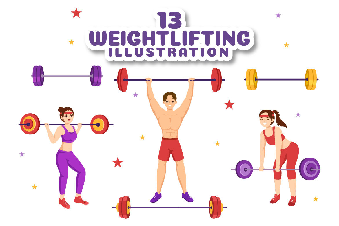 13 Weightlifting Sport Illustration Deeezy