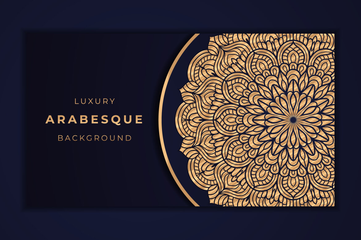 Free Arabesque Mandala Background Deeezy