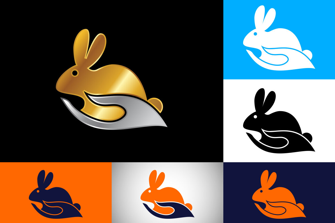 Rabbit Icon Logo Design Deeezy