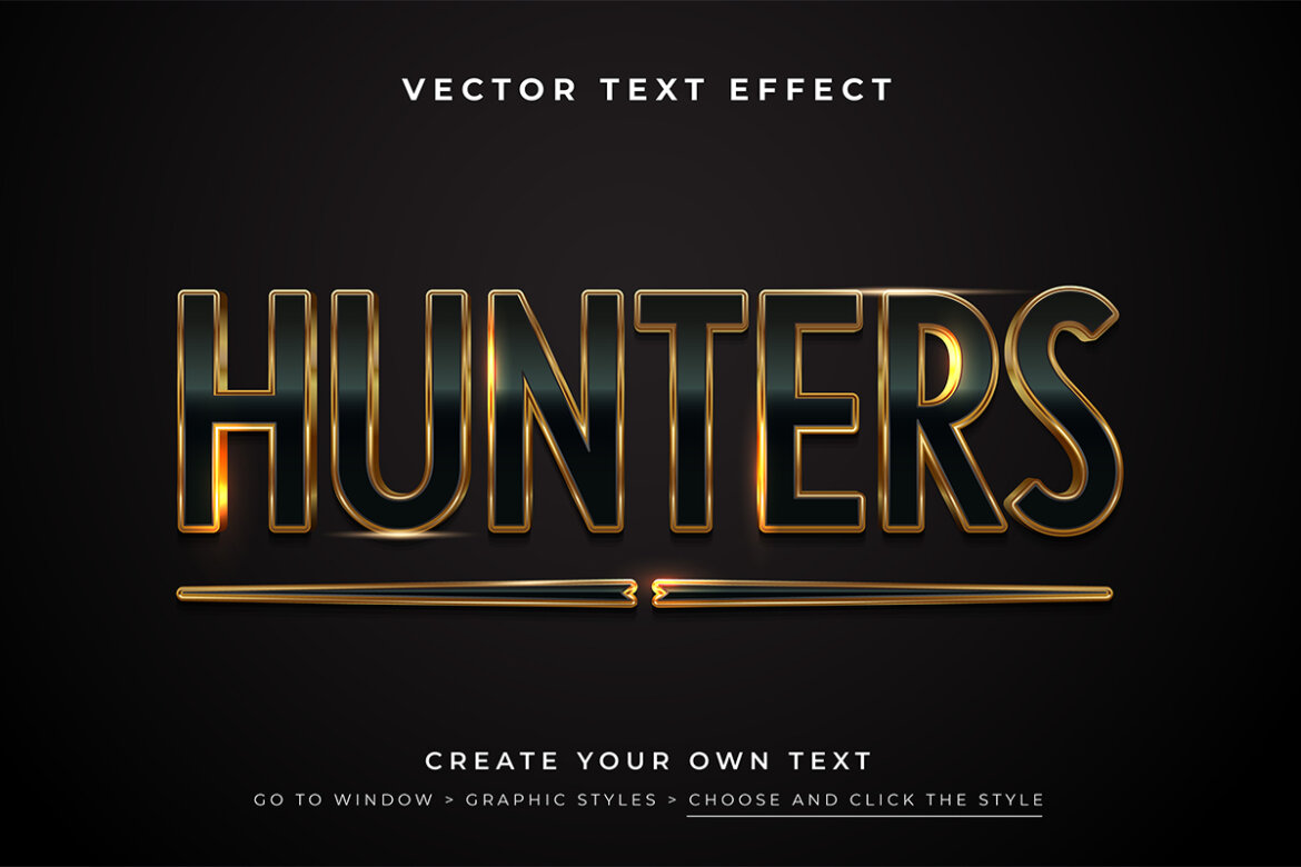 Vector Text Effect Black Gold Deeezy