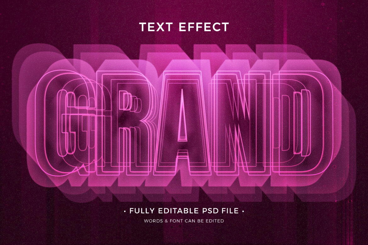 Large Modern Style 3D Editable Psd Text Effect Deeezy