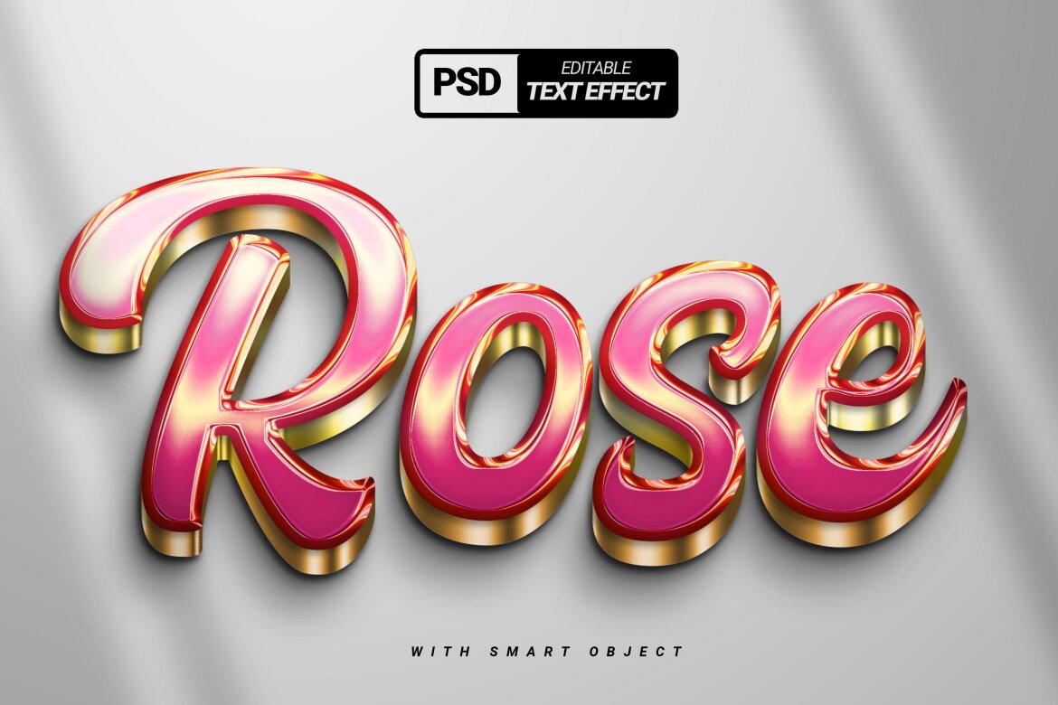 Pink D Modern Style Editable Psd Text Effect Deeezy