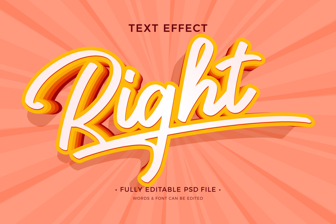 Right Editable Premium 3d Psd Text Effect Deeezy