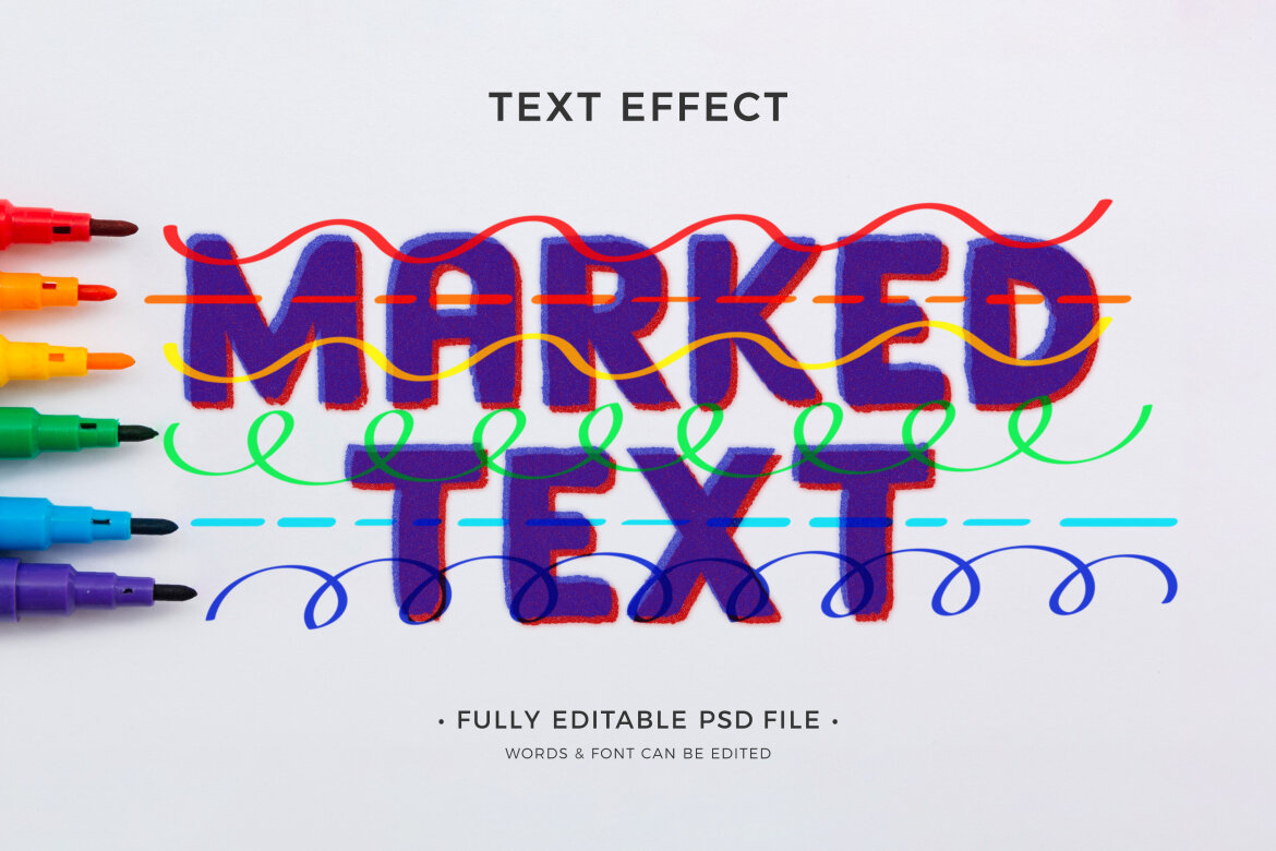 Marked Text Editable Premium 3d Psd Text Effect Deeezy