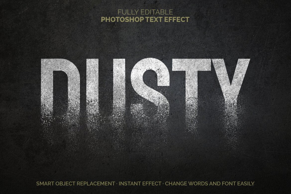 Dusty Editable Premium 3d Psd Text Effect Deeezy