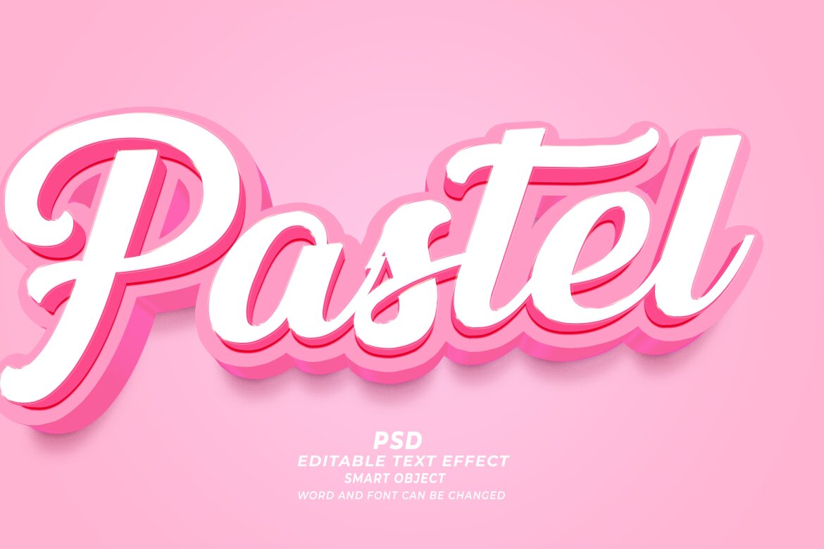 Pastel 3d Editable Modern Psd Text Effect Deeezy