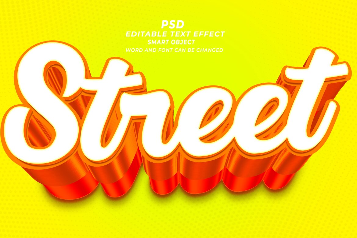 Street D Editable Modern Psd Text Effect Deeezy