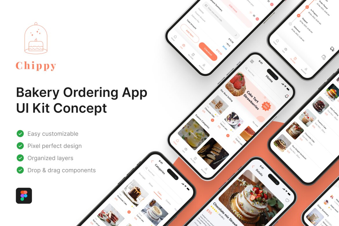 Chippy - Bakery Ordering App UI Kit | Deeezy