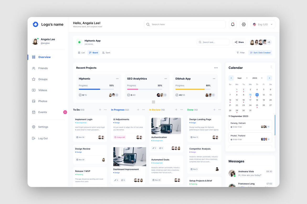 Task Management Dashboard UI Kit | Deeezy