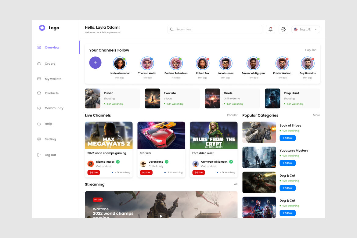 Game Store Dashboard UI Kit | Deeezy