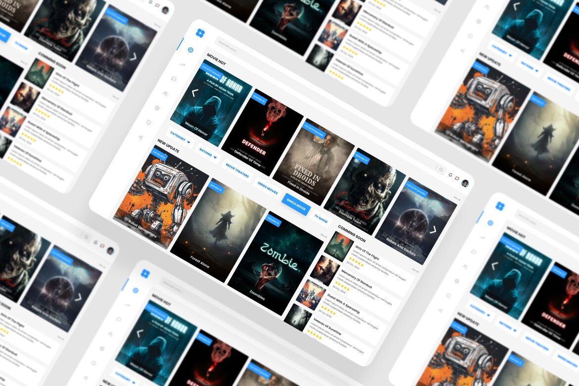 Movie Dashboard UI Kit | Deeezy