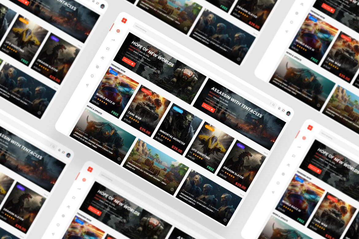 Games Dashboard UI Kit | Deeezy