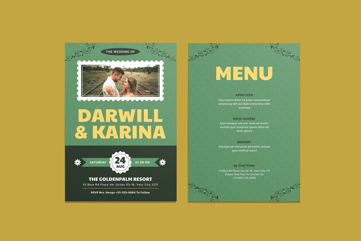 Parting Wedding Invitation Template | Deeezy