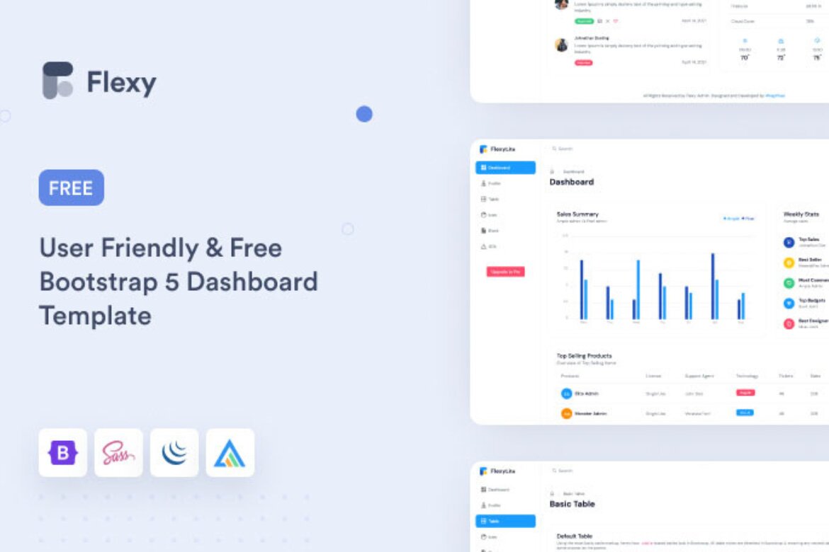 Flexy Free Bootstrap Admin Template | Deeezy