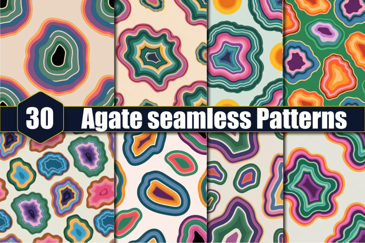 30 Agate seamless Patterns | Deeezy