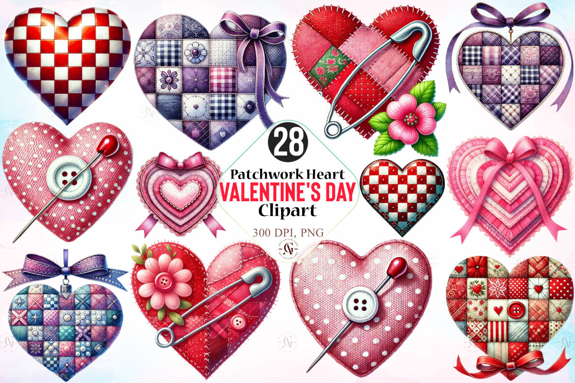 Patchwork Heart Valentine's | Deeezy