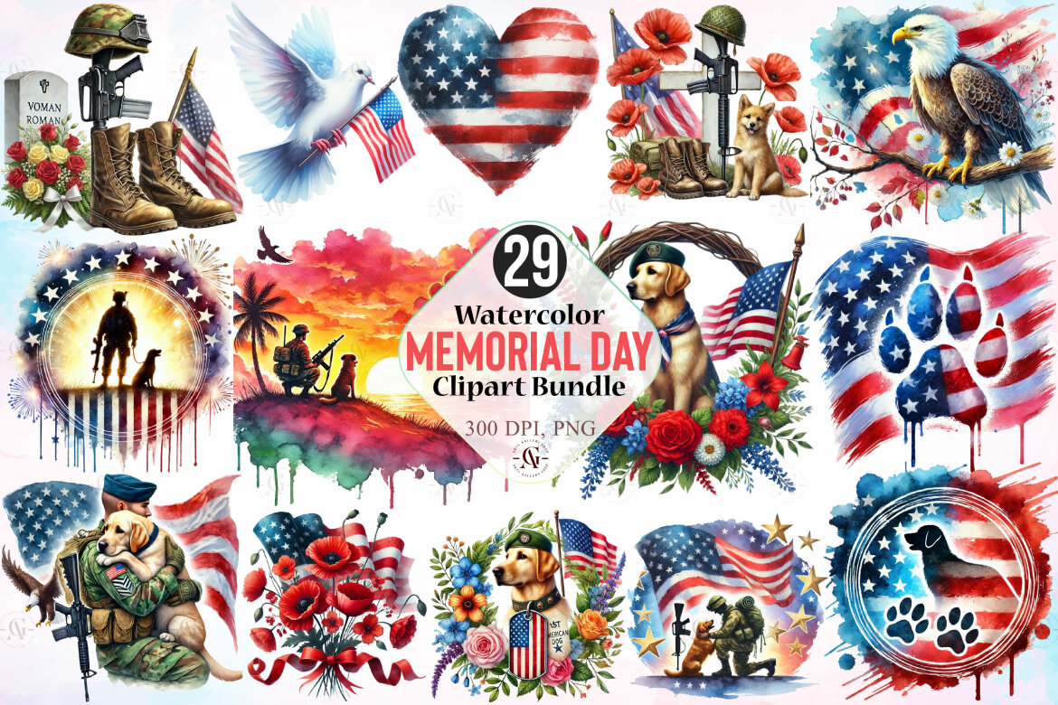 Watercolor Memorial Day | Deeezy