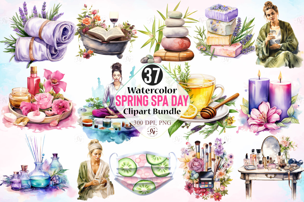 Watercolor Spring Spa Day | Deeezy