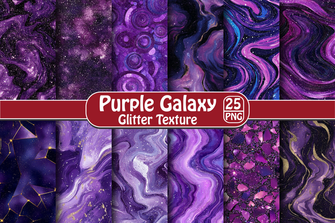 Purple Galaxy Glitter Texture | Deeezy