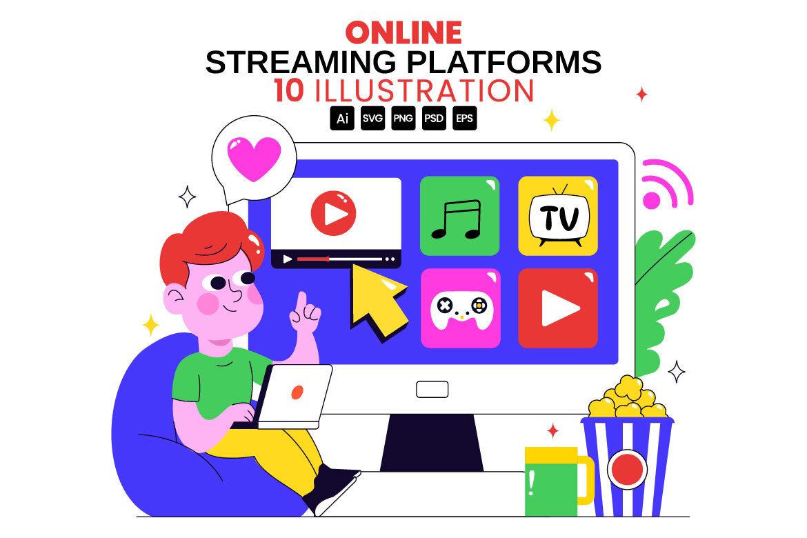 10 Online Streaming Platforms Illustration | Deeezy