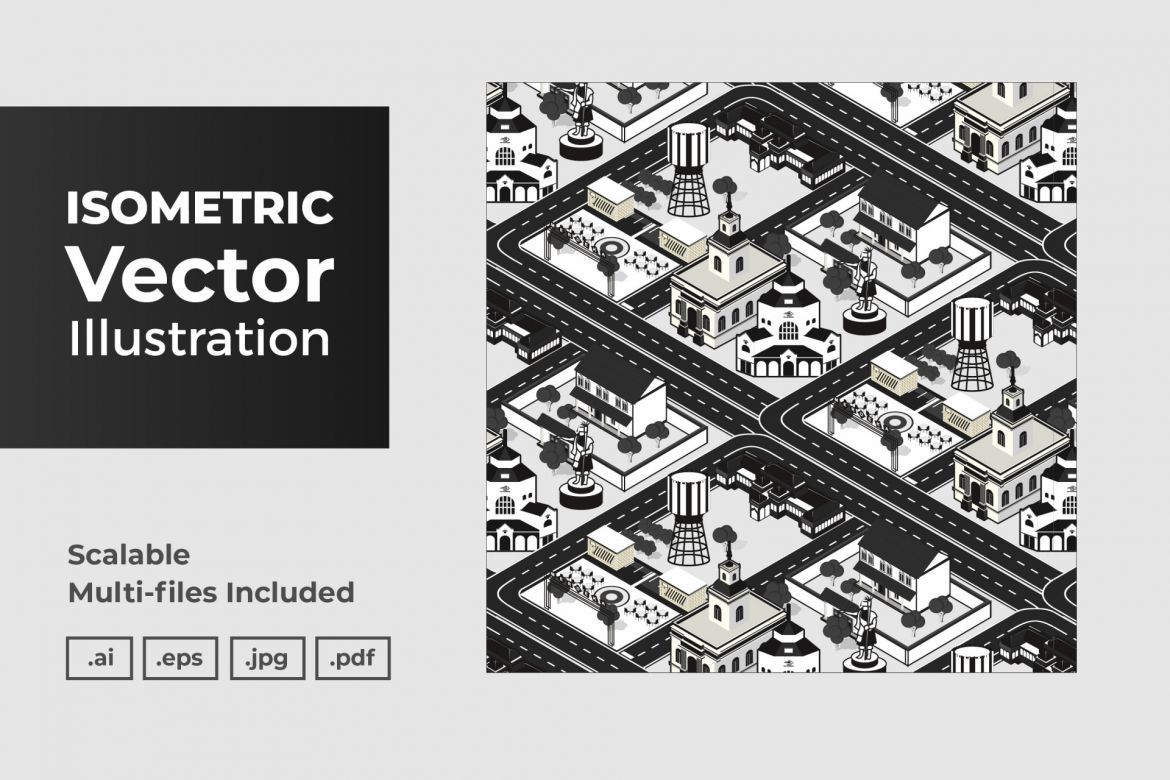 Isometric Vector Illustration Template Vol 1 | Deeezy