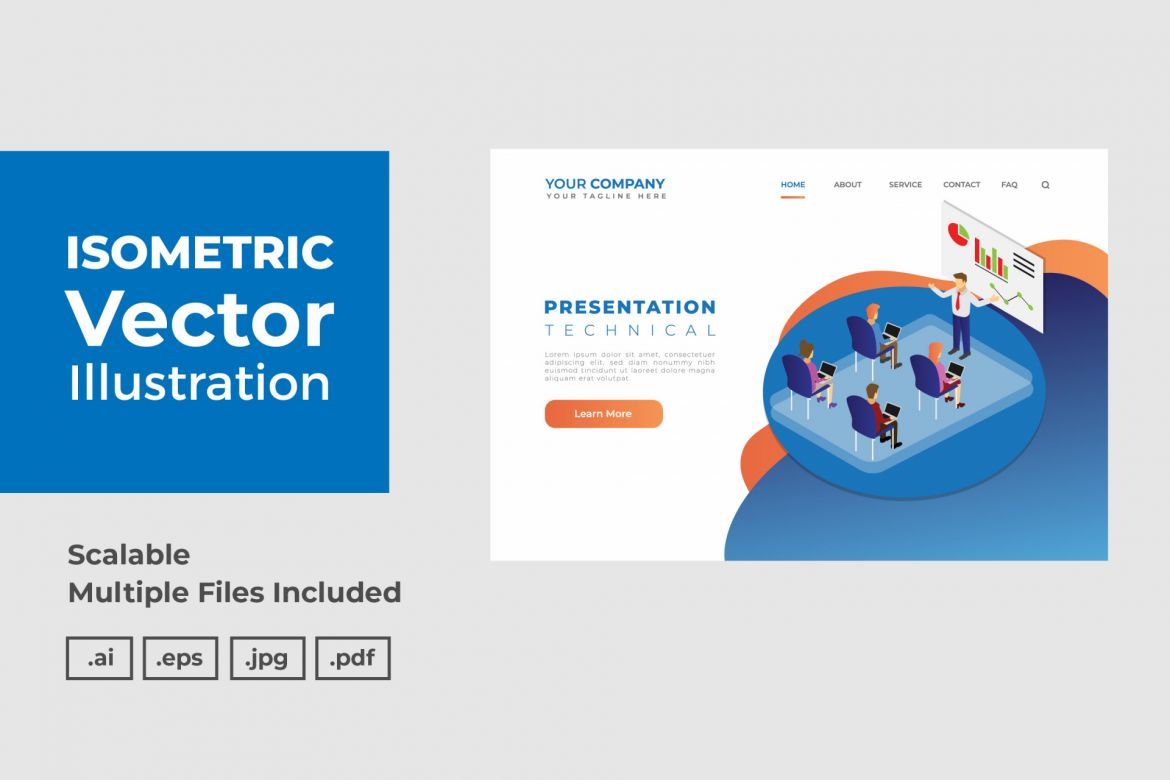 Isometric Vector Illustration Template Vol 12 | Deeezy