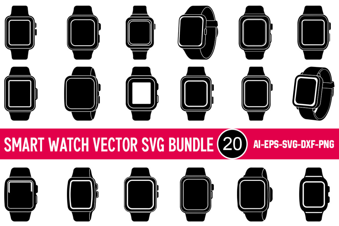 Smart Watch Vector SVG Bundle | Deeezy