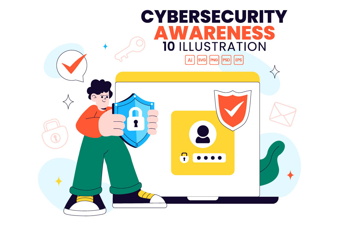 10 Cybersecurity Awareness Campaign Illustration | Deeezy