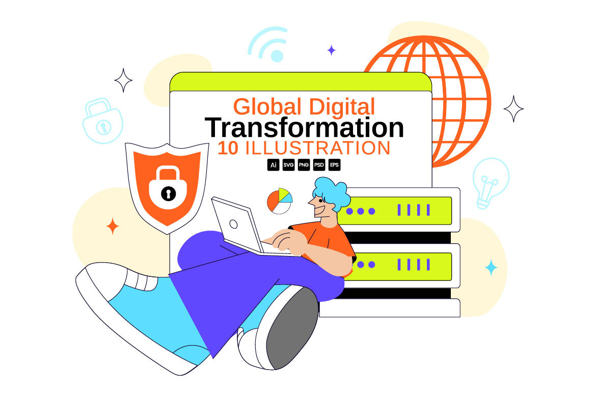 10 Digital Transformation Free Illustrations | Deeezy