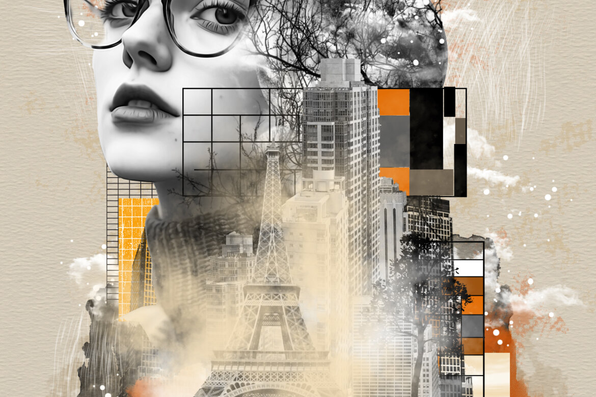 Modern Technical Portrait Photo Template | Deeezy