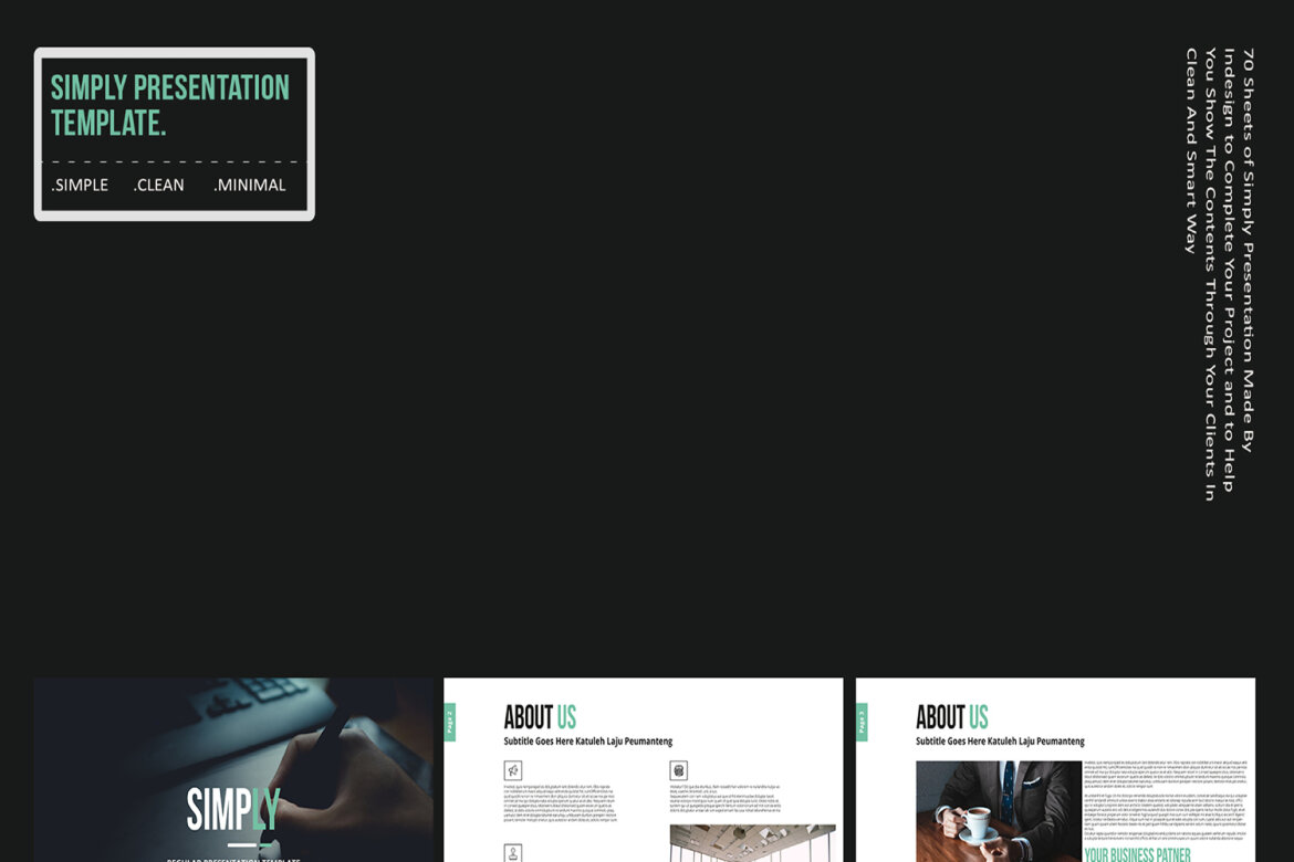 Simply Presentation Template – 56 Pages InDesign (INDD) | Deeezy