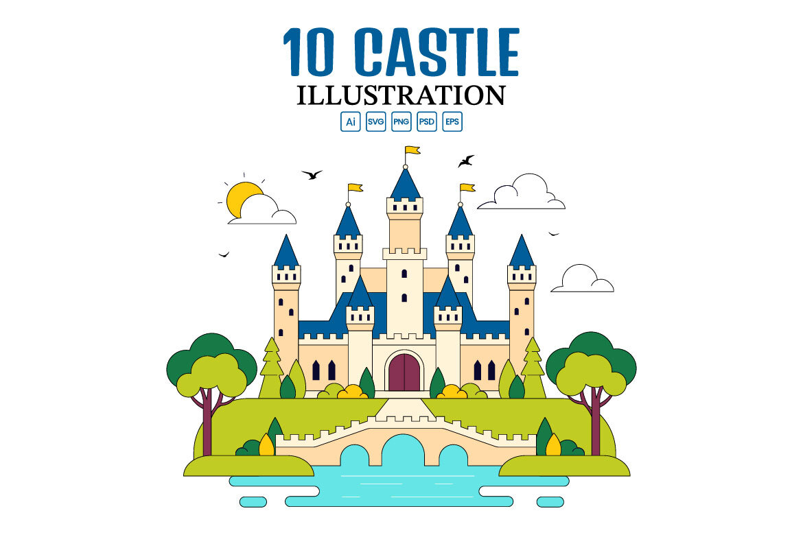 10 Castle Vector Illustration | Deeezy