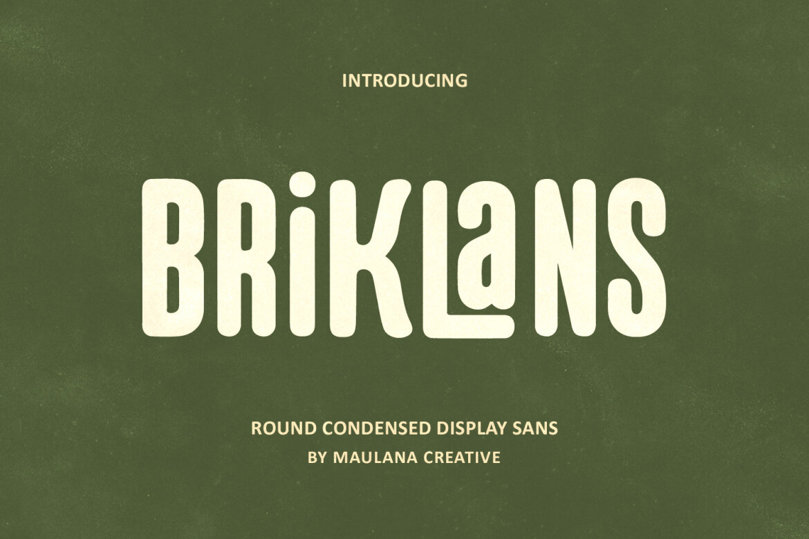Briklans Round Condensed FREE Font | Deeezy