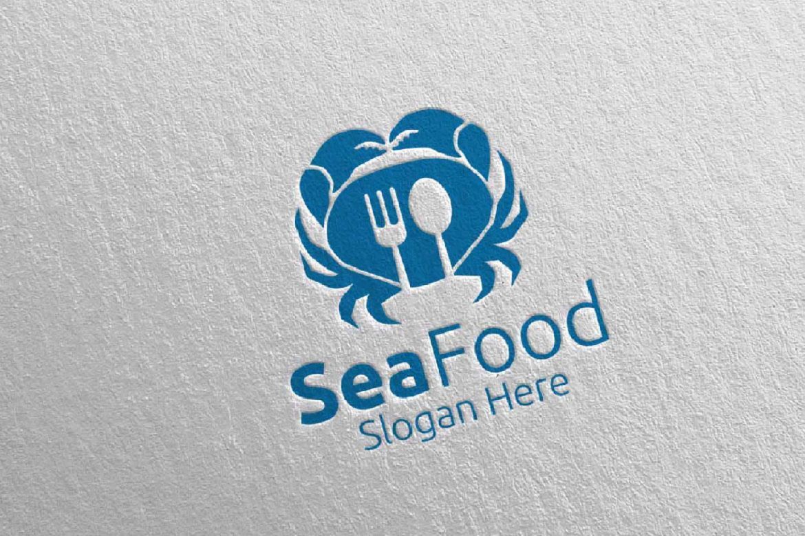 Crab Seafood Logo for Restaurant or Cafe 82 | Deeezy