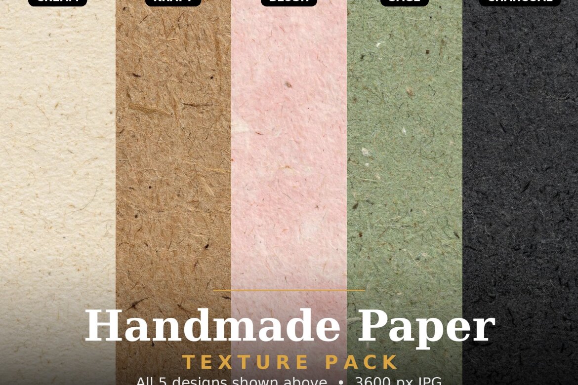 Handmade Paper Textures - 5 FREE Paper Backgrounds | Deeezy