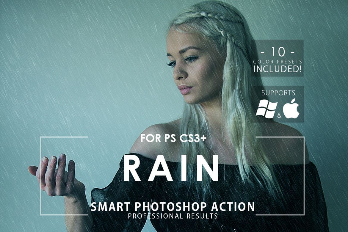 rain photoshop action free download