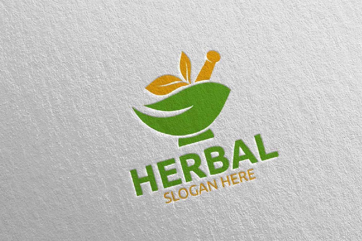 Pharmacy Herbal Traditional Logo Design Graphic by Arifnasrudin18 ·  Creative Fabrica