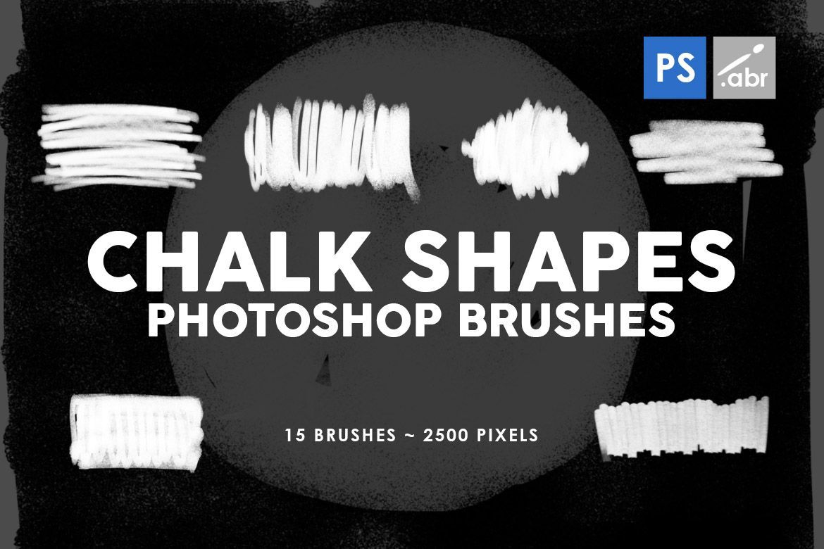 Chalk Shapes Photoshop Stamp Brushes | Deeezy
