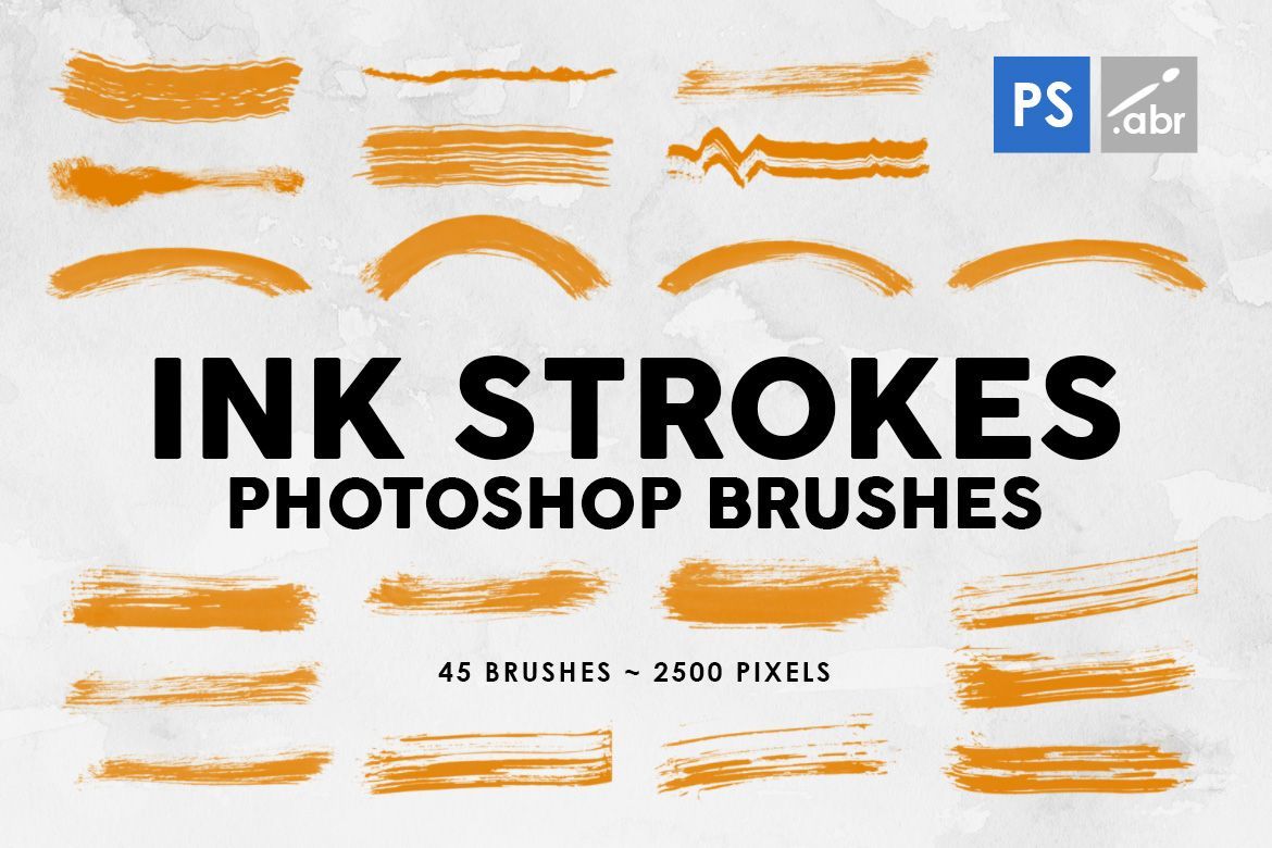 Ink Strokes Photoshop Stamp Brushes | Deeezy