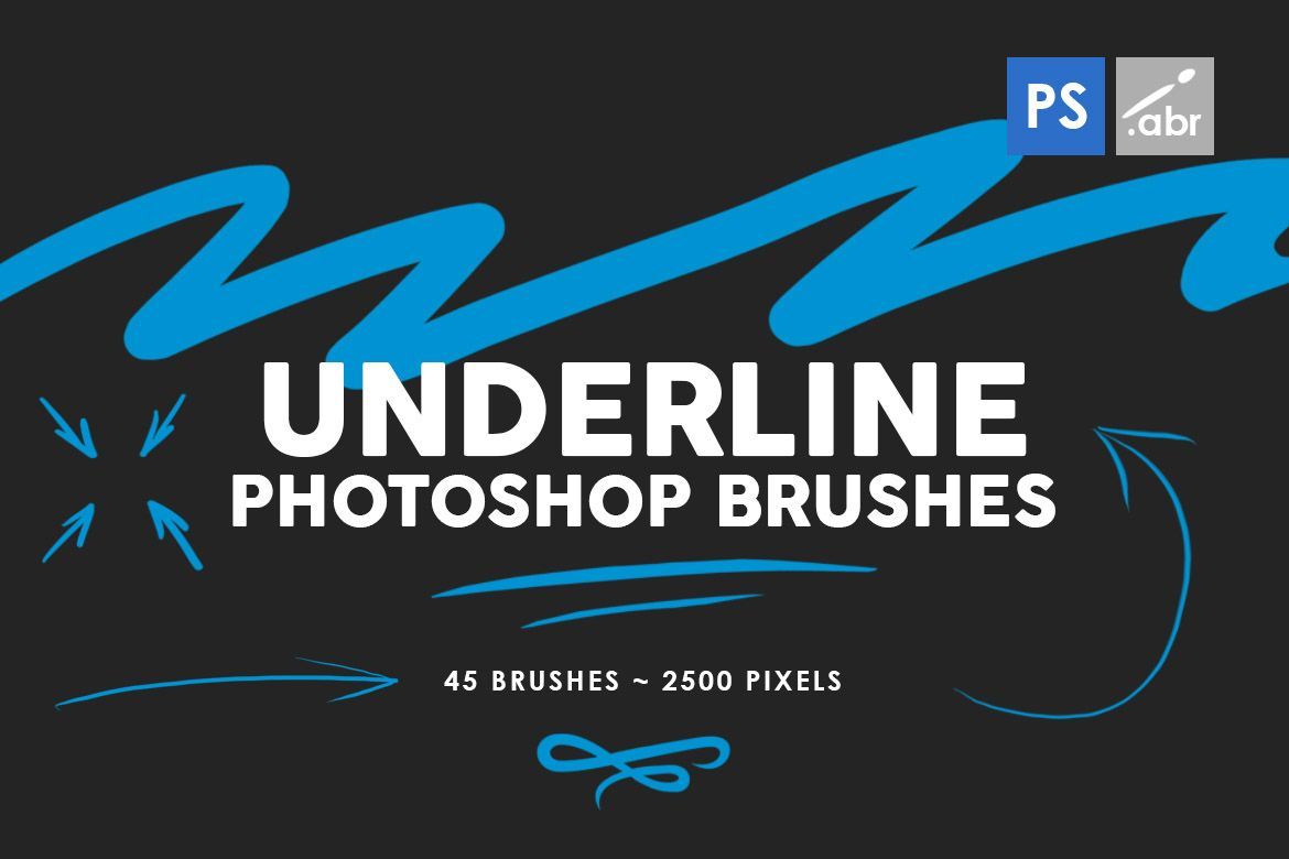Underline Photoshop Stamp Brushes 1 | Deeezy
