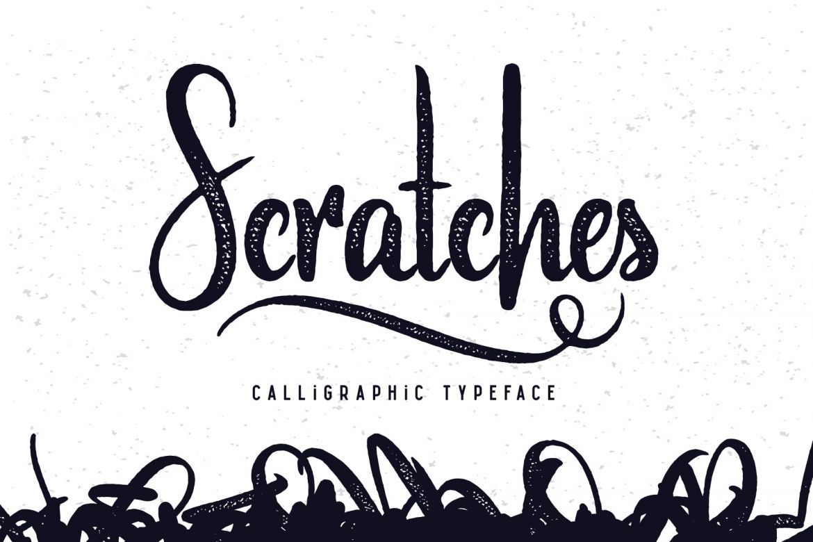 Scratches calligraphic font | Deeezy