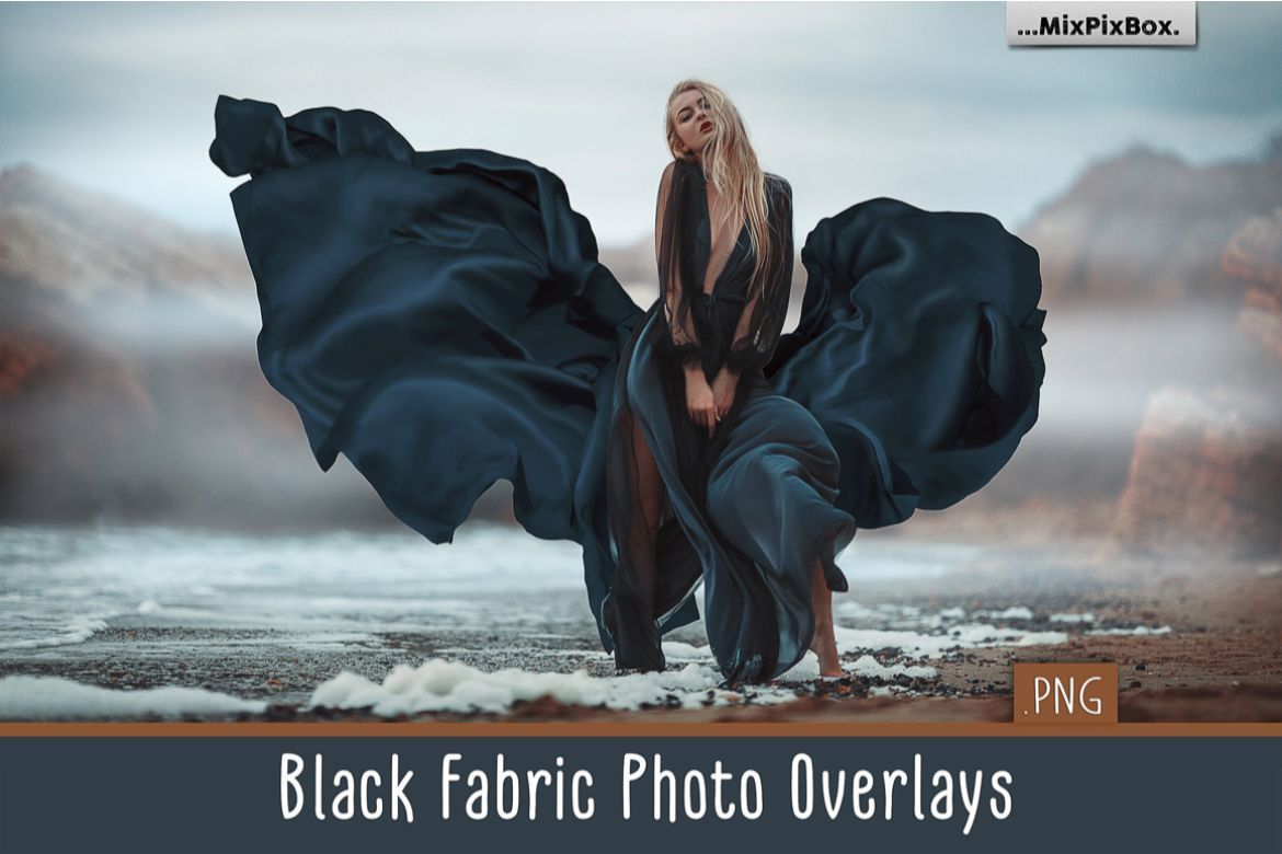 Black Fabric Photo Overlays | Deeezy