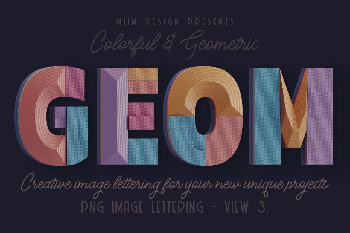 Decorative Geometry - 3D Lettering - View 3 | Deeezy
