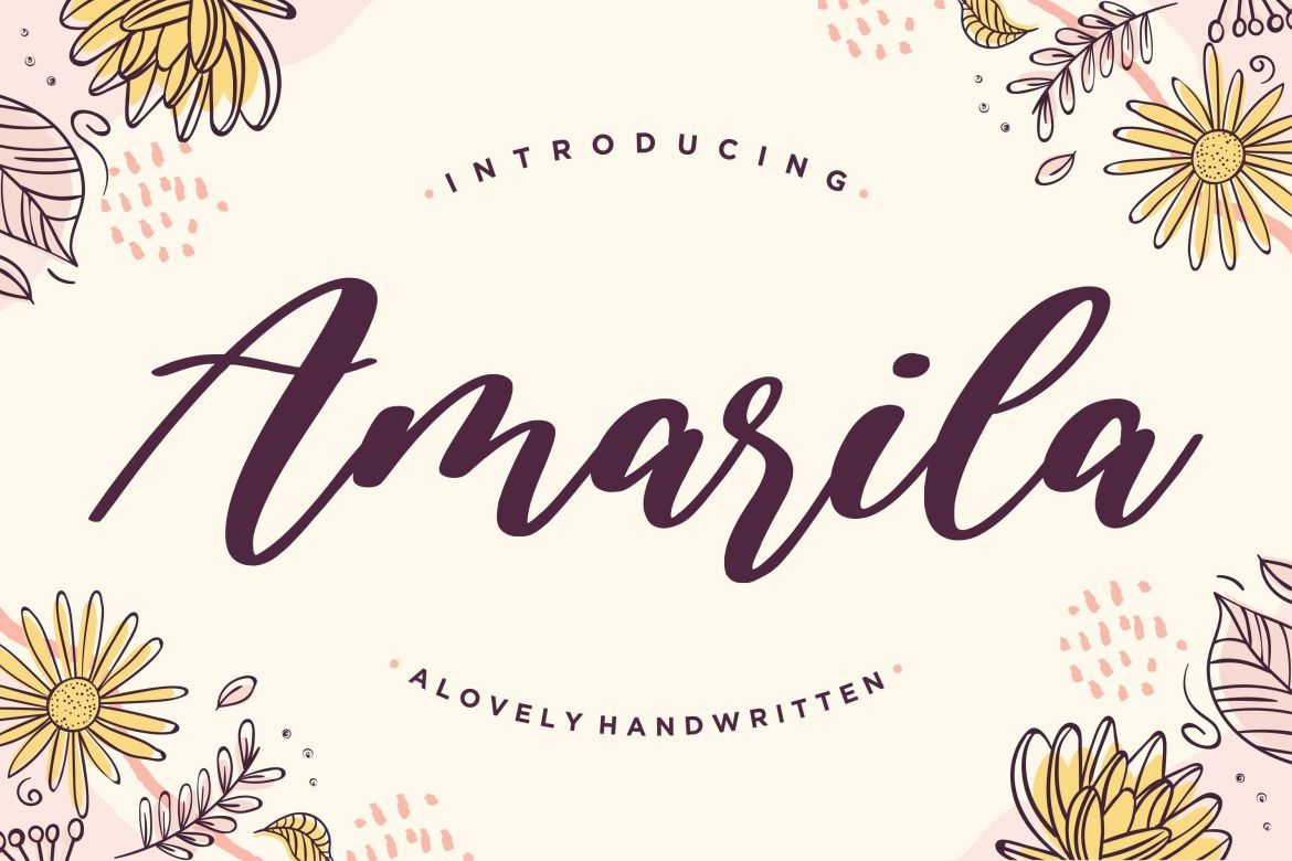 Amarila Lovely Handwritten Font | Deeezy