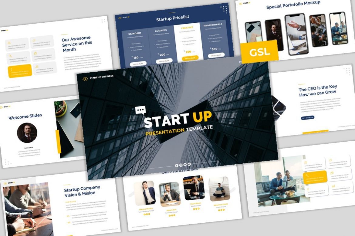 Start Up Google Slides Template | Deeezy
