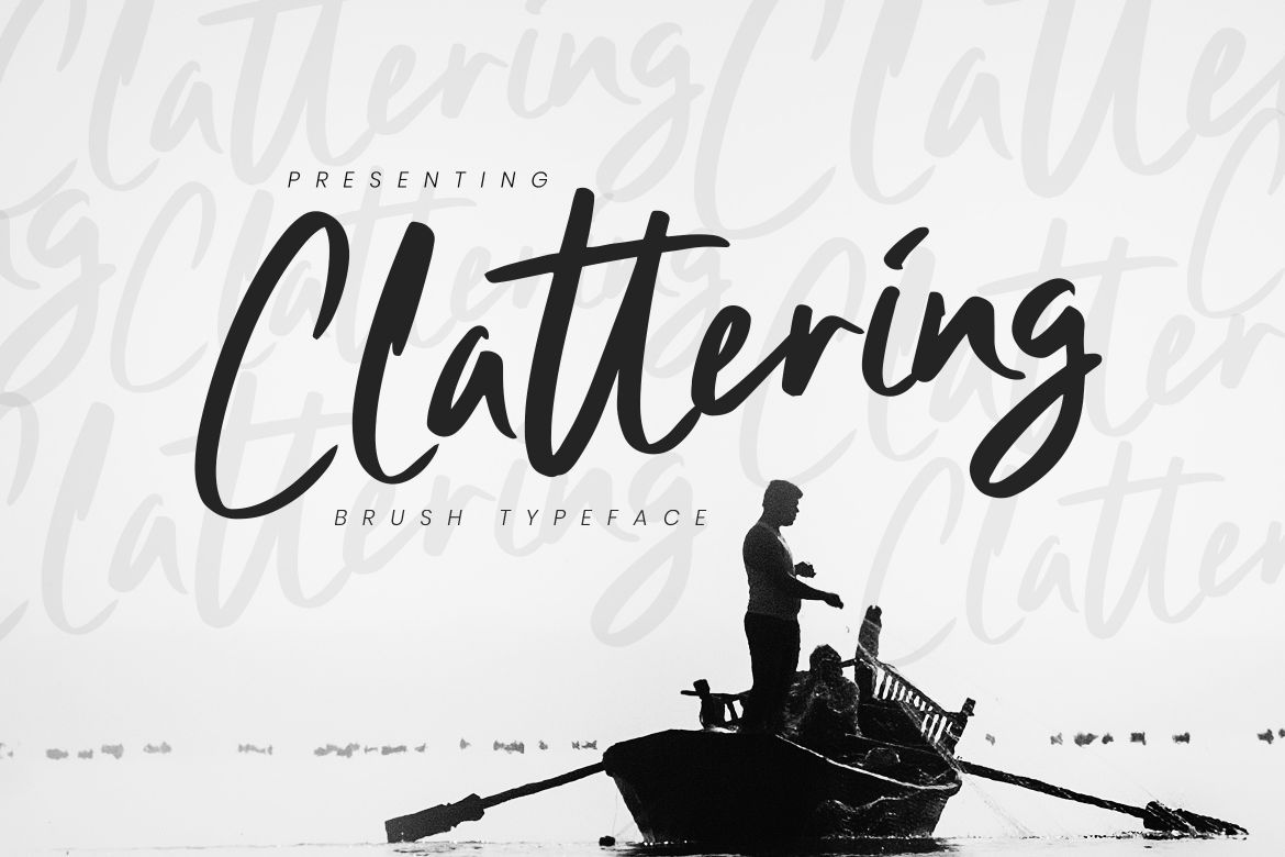 Clattering Brush Typeface | Deeezy
