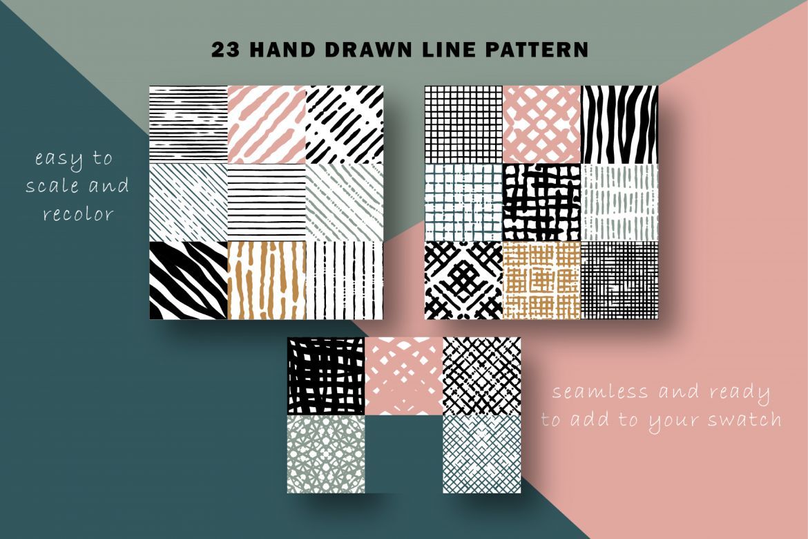 Handdrawn line pattern collection | Deeezy