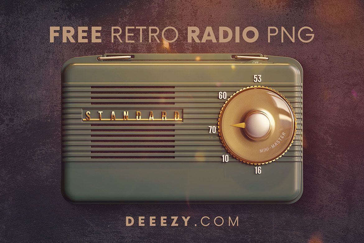 Free Retro Radio PNG Graphics | Deeezy